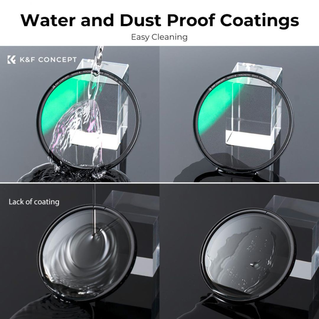K&F Concept 52mm Nano-X Magnetic Black Mist Filter 1/8 + Adapter Ring & Lens Cap SKU.1835 - 7